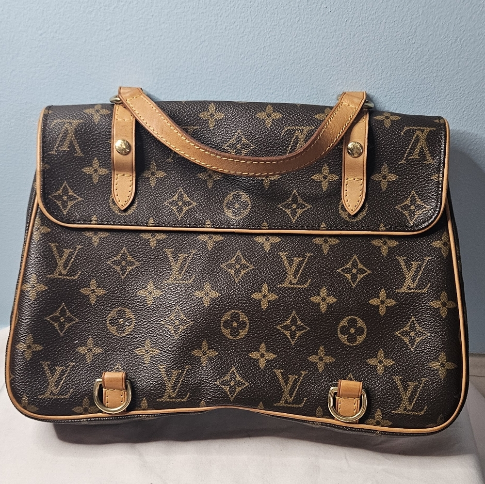 Louis Vuitton Brown Tan Monogram Briefcase - Picture 2 of 4